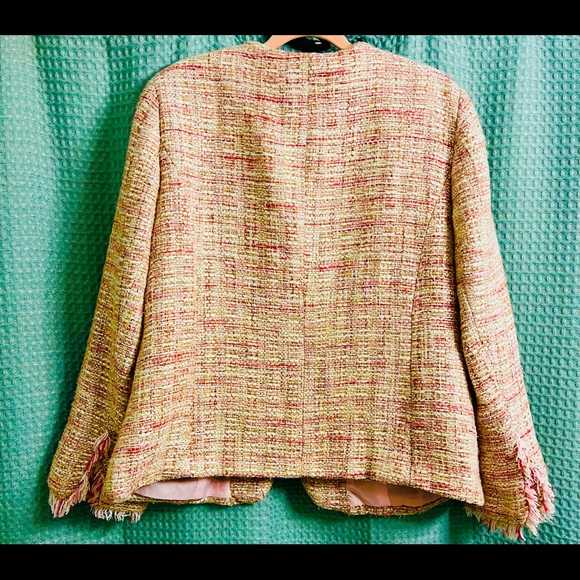 Vintage Pink Tweed George Women Jacket 16W - Picture 6 of 6